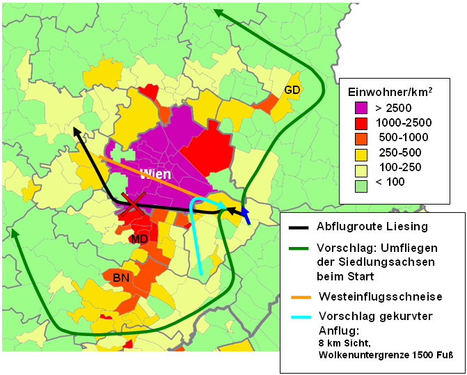 Flugrouten im Sinn der Luftverkehrsregeln